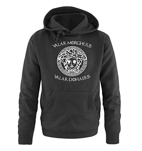 Just Style It - Valar Morghulis/Dohaeris II - Herren Hoodie - Schwarz / Weiss Gr. L von Just Style It