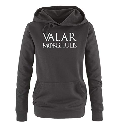 Just Style It - Valar Morghulis - Game of Thrones - Damen Hoodie - Schwarz / Weiss Gr. L von Just Style It