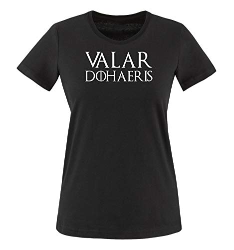 Just Style It - Valar Morghulis - Game of Thrones - Damen T-Shirt - Schwarz/Weiss Gr. XXL von Just Style It