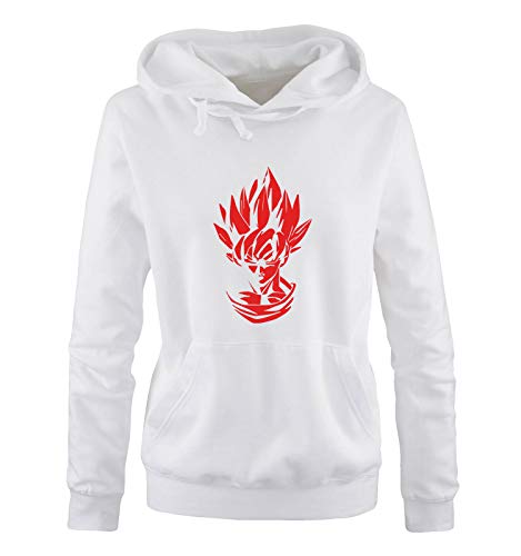 Just Style It - Vegeta - Dragonball - Damen Hoodie - Weiss / Rot Gr. XL von Just Style It