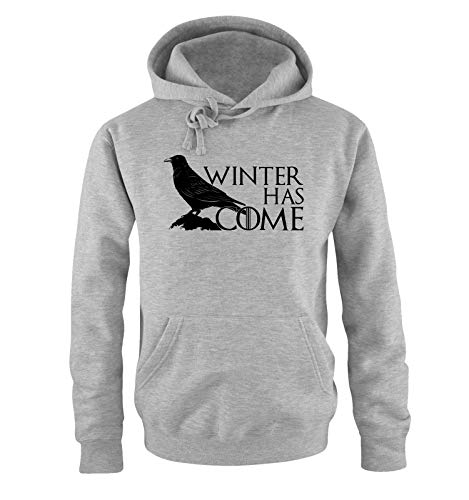 Just Style It - Winter Has Come Crow - Game of Thrones - Herren Hoodie - Grau/Schwarz Gr. L von Just Style It