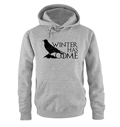 Just Style It - Winter Has Come Crow - Game of Thrones - Herren Hoodie - Grau/Schwarz Gr. S von Just Style It