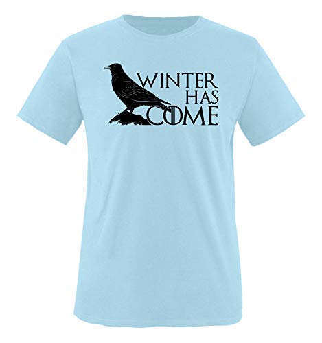 Just Style It - Winter Has Come Crow - Game of Thrones - Herren T-Shirt - Hellblau/Schwarz Gr. L von Just Style It