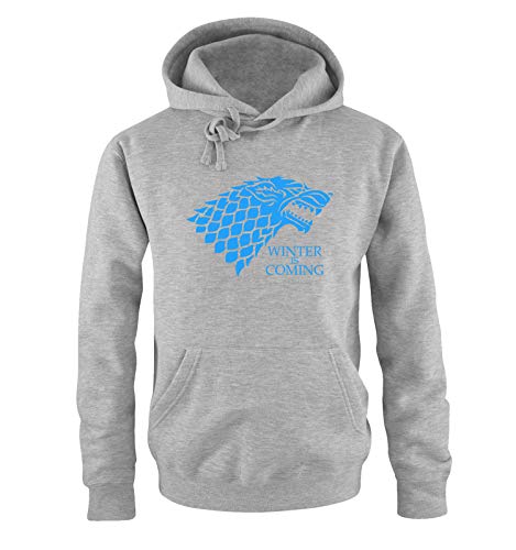 Just Style It - Winter in Coming - Style3 - Game of Thrones - Herren Hoodie - Grau/Blau Gr. L von Just Style It