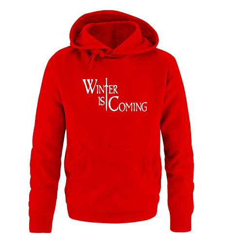 Just Style It - Winter is Coming - Style1 - Game of Thrones - Herren Hoodie - Rot / Weiss Gr. XL von Just Style It