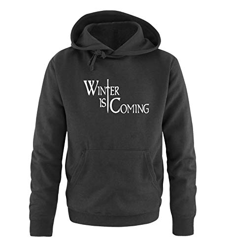 Just Style It - Winter is Coming - Style1 - Game of Thrones - Herren Hoodie - Schwarz / Weiss Gr. L von Just Style It