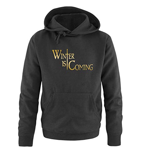 Just Style It - Winter is Coming - Style2 - Game of Thrones - Herren Hoodie - Schwarz / Gold Gr. XXL von Just Style It