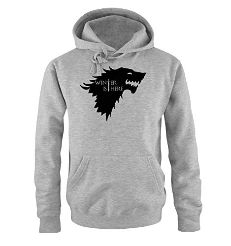 Just Style It - Winter is here II - Game of Thrones - Herren Hoodie - Grau / Schwarz Gr. XL von Just Style It