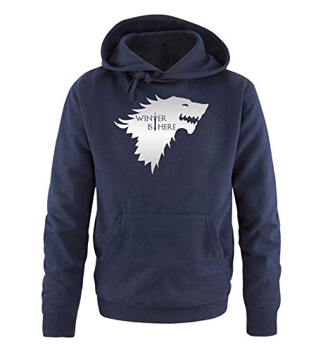 Just Style It - Winter is here II - Game of Thrones - Herren Hoodie - Navy / Silber Gr. XL von Just Style It