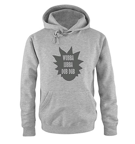 Just Style It - Wubba Lubba - Rick and Morty - Herren Hoodie - Grau / Grau Gr. S von Just Style It