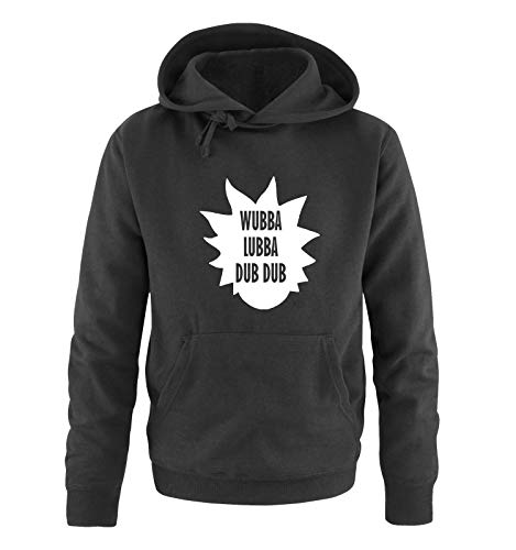 Just Style It - Wubba Lubba - Rick and Morty - Herren Hoodie - Schwarz / Weiss Gr. M von Just Style It