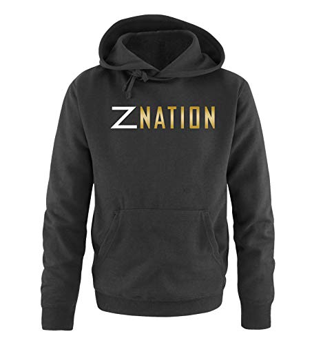 Just Style It - Z Nation - Style2 - Herren Hoodie - Schwarz / Gold-Weiss Gr. XL von Just Style It