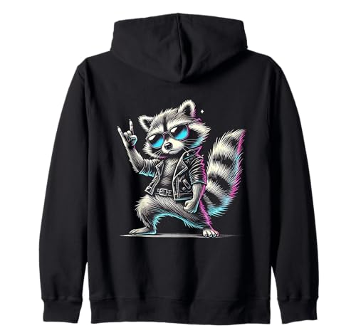 Retro-Waschbär Rockmusik lustiges Geschenk für Männer Frauen Kapuzenjacke Retro-Waschbär Rockmusik lustiges Geschenk für Männer Frauen Kapuzenjacke von Just Sweet Designs