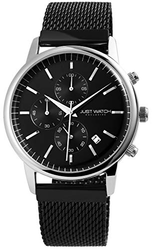 JUST WATCH Exclusive Herren-Uhr JWE007 Milanaiseband Chrono Analog Quarz JW20087 von JUST WATCH