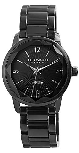 Just Watch Abbey Damen-Uhr Gliederarmband Edelstahl Analog Quarz JW10153 (schwarz) von Just Watch