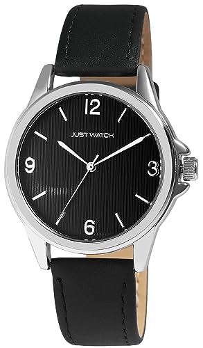 Just Watch Branda Damen-Uhr Leder Armband Dornschließe Analog Quarz JW10178 (schwarz) von Just Watch