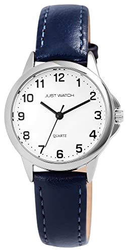 Just Watch Brigitt Damen-Uhr Echt Leder Klassisch Elegant Analog Quarz JW10169 (Blau) von Just Watch