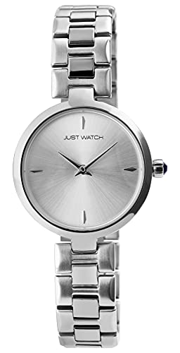 Just Watch Damen-Uhr Gliederarmband Edelstahl Faltschließe JW295 Analog JW10144 (silberfarbig) von Just Watch