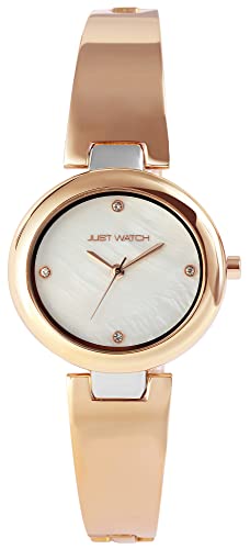 JUST WATCH Damen-Uhr Mariella Edelstahl Similistein Analog Quarz JW10175 (roségoldfarbig) von JUST WATCH