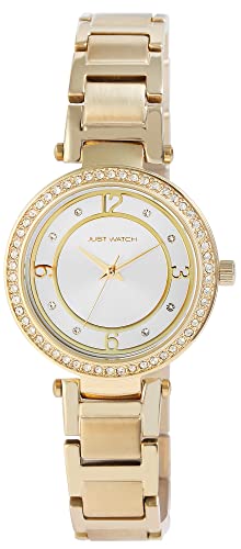 Just Watch Damen-Uhr Maurin Edelstahl Similistein Analog Quarz JW10176 (goldfarbig) von Just Watch