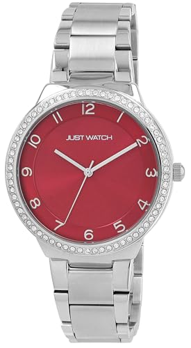 Just Watch Damenuhr Airi mit Edelstahlband, Ø 40 mm, silberfarben/schwarz (Silber/Rot) Just Watch Damenuhr Airi mit Edelstahlband, Ø 40 mm, silberfarben/schwarz (Silber/Rot) von Just Watch
