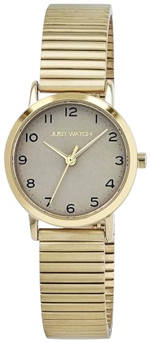 Just Watch Damenuhr Ester mit Edelstahlband, Ø 28 mm, silberfarben (Gold/Braun) von Just Watch