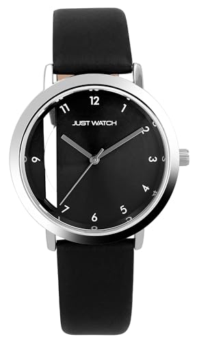 Just Watch Damenuhr Mila mit Lederband, 3 ATM, schwarz Just Watch Damenuhr Mila mit Lederband, 3 ATM, schwarz von Just Watch