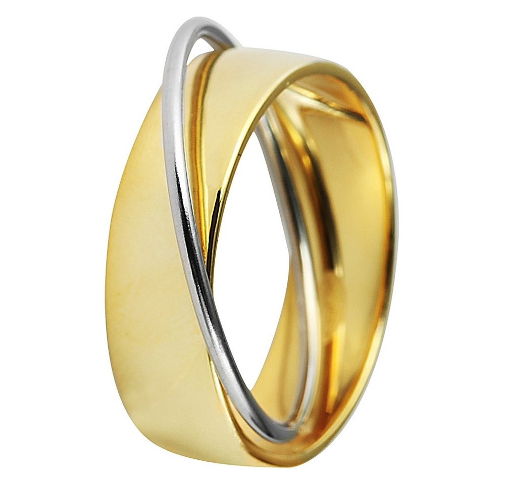 Just Watch Fingerring Aleen Edelstahl Damenring silber/gold bicolor Gr. 46 – 62, Damen Ring von Just Watch