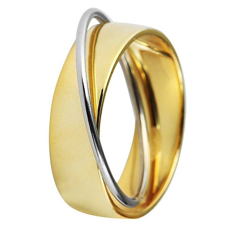 Just Watch Fingerring Aleen Edelstahl Damenring silber/gold bicolor Gr. 46 – 62 (Einzeln), Damen Ring von Just Watch