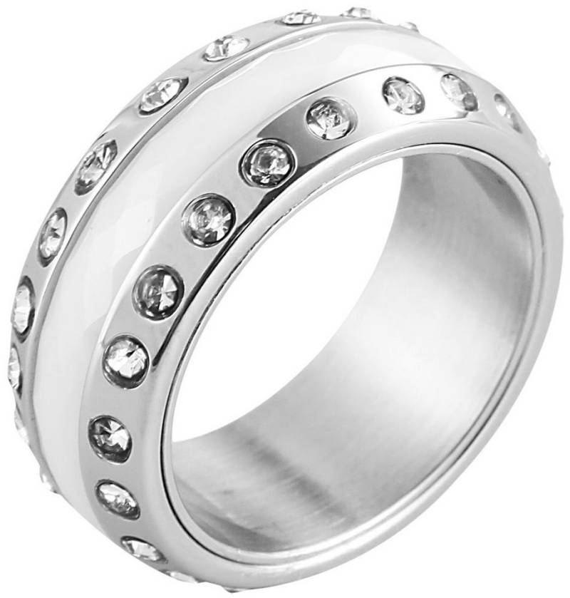 JUST WATCH Fingerring Nerma Edelstahl weiß Damen, Damen Ring von JUST WATCH