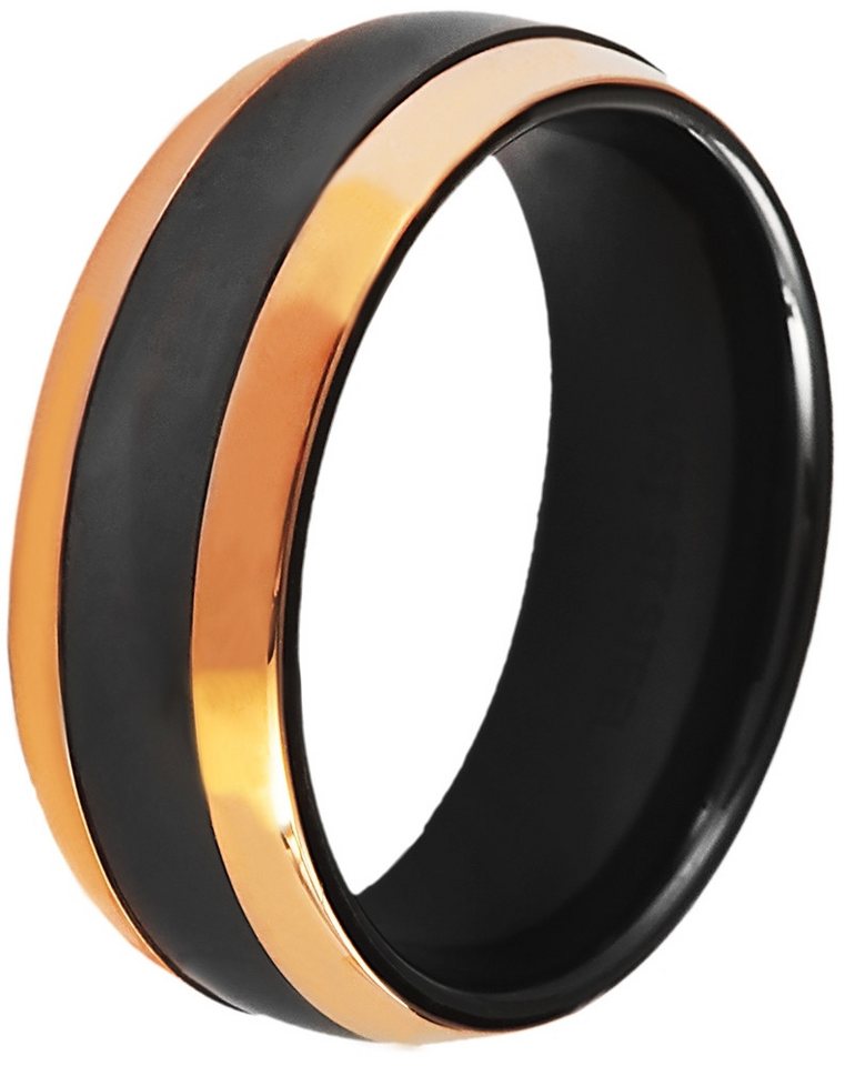 Just Watch Fingerring Noelina Keramik Damenring schwarz/rosegold Gr. 50 - 64, Damen Ring von Just Watch