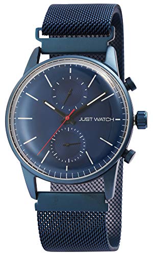 Just Watch Herren-Uhr Edelstahl Milanaiseband Multifunktion Magnetverschluss JW20140 (dunkelblau) von Just Watch