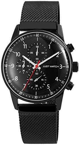 JUST WATCH Herren-Uhr JW028 Milanaiseband Chrono Analog Quarz JW20020 von JUST WATCH