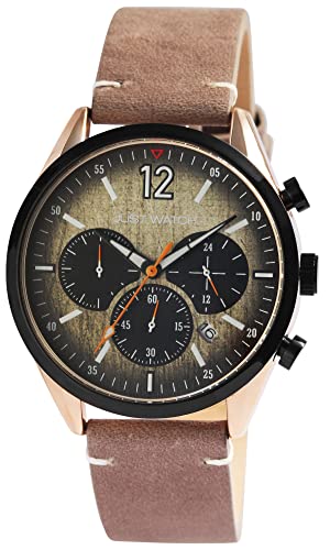 JUST WATCH Herren-Uhr Theodor Chronograph Leder Leuchtzeiger Analog Quarz JW20168 (Taupe) von JUST WATCH