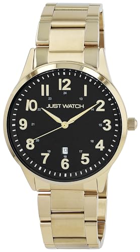 Just Watch Herrenuhr Alvar mit Edelstahl Gliederarmband, Datumsanzeige, Ø 43 mm, 5 ATM, schwarz/goldfarben Just Watch Herrenuhr Alvar mit Edelstahl Gliederarmband, Datumsanzeige, Ø 43 mm, 5 ATM, schwarz/goldfarben von Just Watch