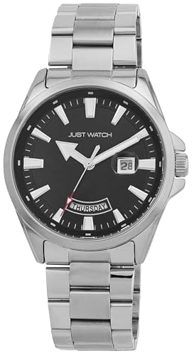 Just Watch Herrenuhr Ben mit Edelstahlband, Ø 42 mm, silberfarben/schwarz, 5ATM Just Watch Herrenuhr Ben mit Edelstahlband, Ø 42 mm, silberfarben/schwarz, 5ATM von Just Watch