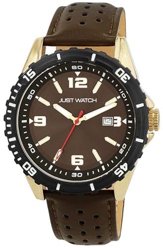 Just Watch Herrenuhr Elwin mit Echt Lederband, 5ATM (Dunkelbraun) Just Watch Herrenuhr Elwin mit Echt Lederband, 5ATM (Dunkelbraun) von Just Watch