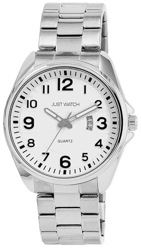 Just Watch Herrenuhr Netar mit Edelstahlband, Ø 48 mm, silberfarben/weiß Just Watch Herrenuhr Netar mit Edelstahlband, Ø 48 mm, silberfarben/weiß von Just Watch