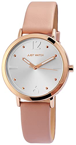 Just Watch Louna Damen-Uhr Echt Leder Dornschließe Klassisch Analog Quarz JW10079 (rosa) von Just Watch