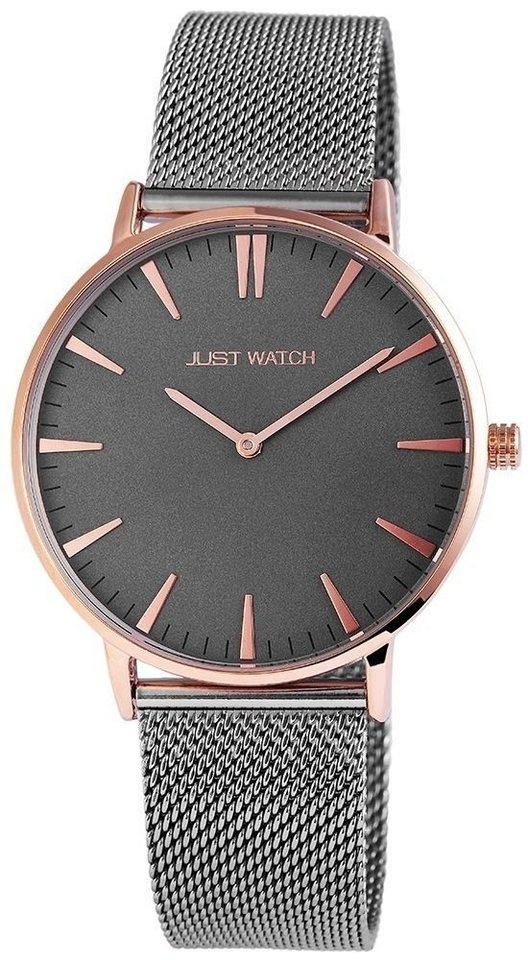 Just Watch Quarzuhr Alice Echtlederband, basic, schlicht, Herren und Damen, Partner von Just Watch