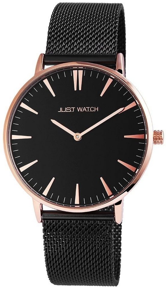 Just Watch Quarzuhr Alice Echtlederband, basic, schlicht, Herren und Damen, Partner von Just Watch