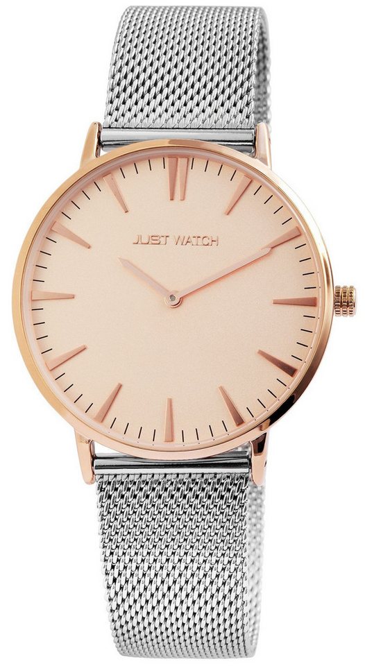 Just Watch Quarzuhr Alice Echtlederband, basic, schlicht, Herren und Damen, Partner von Just Watch