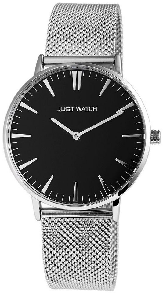 Just Watch Quarzuhr Alice Echtlederband, basic, schlicht, Herren und Damen, Partner von Just Watch