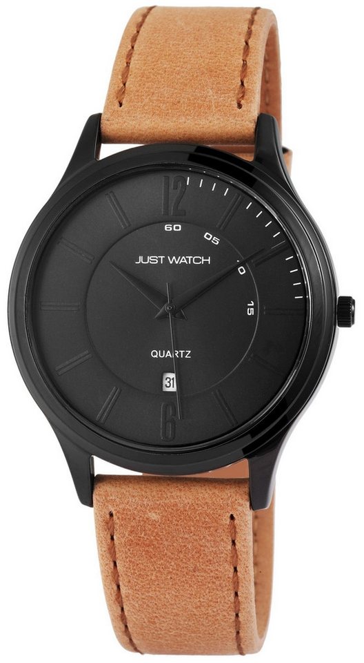 Just Watch Quarzuhr Frederic Echtlederband, Basic, Herren, Business von Just Watch