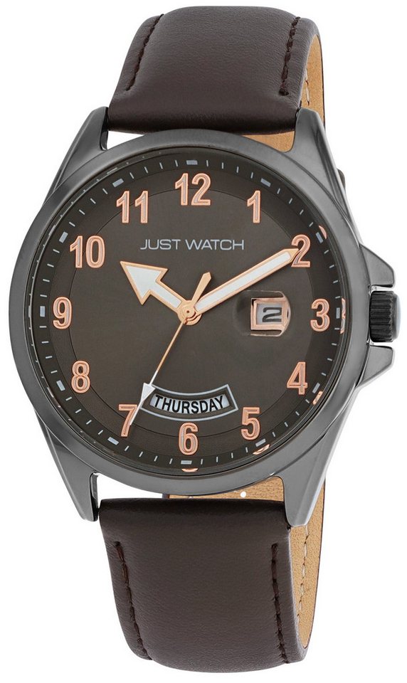Just Watch Quarzuhr JW20202 mit Echtlederband, 5ATM, Herren, Datum Just Watch Quarzuhr JW20202 mit Echtlederband, 5ATM, Herren, Datum von Just Watch