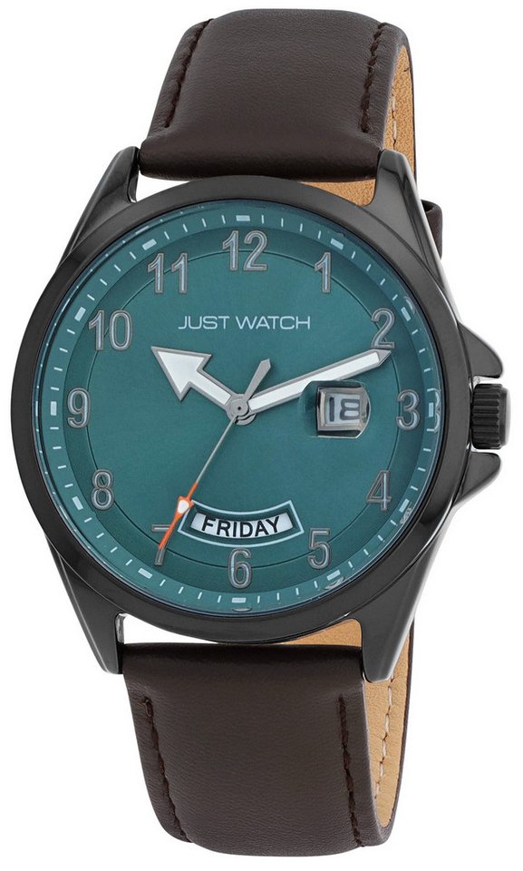 Just Watch Quarzuhr JW20202 mit Echtlederband, 5ATM, Herren, Datum Just Watch Quarzuhr JW20202 mit Echtlederband, 5ATM, Herren, Datum von Just Watch