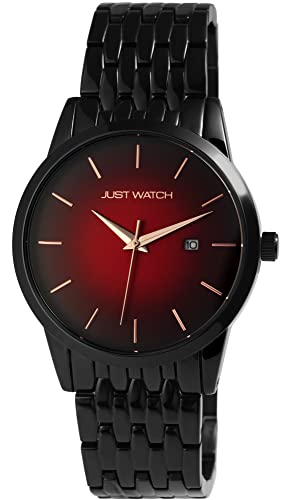 JUST WATCH Unisex-Uhr Kader Edelstahl Datum Faltschließe Analog Quarz JW10189 von JUST WATCH