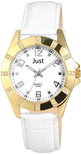 Just Watches Damen Analog Quarz Uhr mit Leder Armband 48-S3928-GD von Excellanc