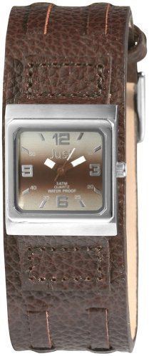 Just Watches Damen-Armbanduhr Analog Quarz Leder 48-S9237L-LBR von Excellanc