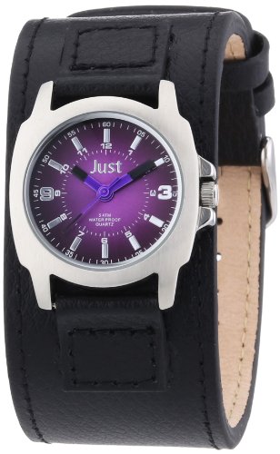 Just Watches Damen-Armbanduhr XS Analog Quarz Leder 48-S9238L-BK-PR von Excellanc
